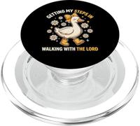 Getting My Steps in Walking with The Lord Goose PopSockets PopGrip for MagSafe