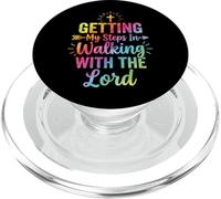 Getting My Steps In Walking With The Lord PopSockets PopGrip for MagSafe
