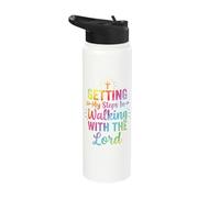 Getting My Steps in Walking with The Lord Stainless Steel Insulated Water Bottle