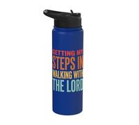 Getting My Steps in Walking with The Lord Stainless Steel Insulated Water Bottle