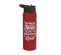 Getting My Steps in Walking with The Lord Stainless Steel Insulated Water Bottle