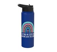 Getting My Steps in Walking with The Lord Stainless Steel Insulated Water Bottle