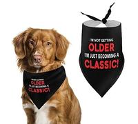 Getting Older Just Becoming Classic Dog Bandanas Triangle Dog Bibs Cute Pet Scarf Kerchief for Small Medium Large Pet