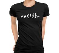 Getting Shirty Dog Walker Evolution Women's T-Shirt (S, Black)