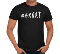 Getting Shirty Golf Evolution Men's/Unisex T-Shirt (Medium, Black)