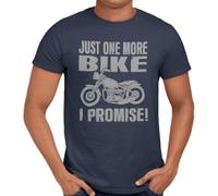 Getting Shirty Just One More Bike I Promise Biker T-Shirt, Blue, L