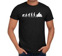 Getting Shirty Motorbike (Bike, Biker) Evolution Men's/Unisex T-Shirt (Small) Black