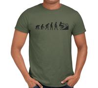 Getting Shirty Mountain Bike MTB Evolution T-Shirt for Men and Women (UK, Alpha, XXL, Regular, Regular, Green)