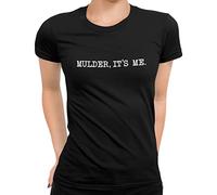 Getting Shirty Mulder It's Me (Inspired by The X-Files) Women's T-Shirt, Color : Black, Size : Medium
