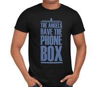 Getting Shirty The Angels Have The Phone Box - Mens/Unisex, Color : Black, Size : Large