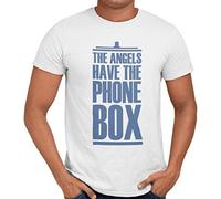 Getting Shirty The Angels Have The Phone Box - Mens/Unisex, Color : White, Size : Large