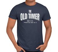 Getting Shirty The Old Timer Men's/Unisex T-Shirt (L, Blue)