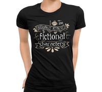 Getting Shirty Too Emotionally Attached to Fictional Characters - Women's Fandom T-Shirt (Black, XXL)