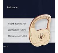 Getting Started for Beginners Lyre Harp with Tuner, Easy Tuning Lap Harp Engraving Phonetic Symbols for Easy Identification(19-String Boxed - Coffee)