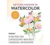 Getting Started in Watercolor kit: A complete set for the beginning artist! Includes: 64-page Project Book, 12 Watercolor Pans, Mixing Palette, 2 Paintbrushes, Watercolor Paper