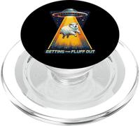Getting the Fluff Out Alien Fluffy Sheep UFO Humor Galaxy PopSockets PopGrip for MagSafe