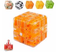 Gettoreach Large Labyrinth 3D Puzzles Maze Cube - Engaging Brain Teaser Toy, Magic 3D Maze Ball Cube, High - Difficulty Puzzle, Three-Dimensional Magic for Adults (C)