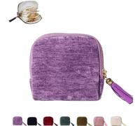 Gettoreach Travel Jewelry Case - Five Compartments with Additional Space on Both Sides for Bracelets, Small Travel Accessories for Rings, Jewelry (Light Purple)