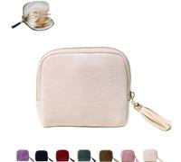 Gettoreach Travel Jewelry Case - Five Compartments with Additional Space on Both Sides for Bracelets, Small Travel Accessories for Rings, Jewelry (Beige)