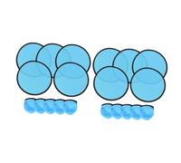 getuse 10pcs Folding Hand Fans Round Summer Portable Fans for Outdoor Activities Wedding DIY 9.84 inch- Blue