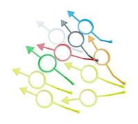 getuse 10pcs Pool Billiards Training Aid Set, Random Color Pool Aiming Guide for Beginners, Practice Aiming Tool for Chinese Eight-Ball
