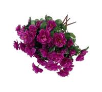 getuse 4 Bundles Artificial Flowers Faux Flower Rhododendron Reusable Decoration Outdoor Lawn Window Box Backyard Wedding (Purple)