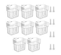 getuse 8Pcs Transparent Aquarium Plant Holder for Aquatic Plant Growth Cup Easy Install Fish Tank Decor