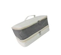 getuse Double Layer Carrying Case, Travel Hair Dryer Storage Bag, Multifunctional Organizer Holder for Hair Tools, Cosmetic Travel Bag for Business Trip, Salon, and Gym, Grey, Modernity