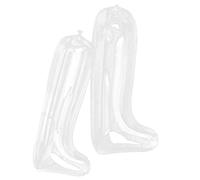 getuse Inflatable Boot Stretcher Shaper Insert - 32cm Transparent Plastic Stand Support for Mid-Calf Shoes, 1 Pair