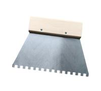 getuse Stainless Steel Notched Trowel with Wood Handle - 7.09 Inch Tile Flooring Drywall Plastering Putty Concrete Trowel Hand Tool