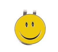 getuse Sturdy Lovely Smile Face Magnet Hat Clip Golf Ball Marker - Yellow
