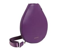 getuse Tennis Racket Bag, Portable Waterproof Carrying Case for Badminton Pickleball Rackets, PU Leather Sports Equipment Holder 15.55x11.42x1.38inch- Violet