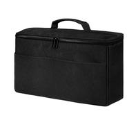 getuse Travel Storage Bag for Curling Irons - Portable Polyester Hair Tools Organizer with Rotatable Hook, Multiple Pockets for Accessories, Black, Modernity