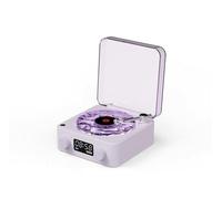 getuse Waves Vinyl Bluetooth Speaker with Three Ambient Lights, Aqua Music Player with Rotating Turntable - Relaxing Sounds, Bedroom Speaker Decoration (Lavender Violet)