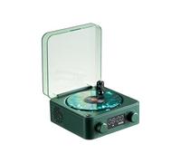 getuse Waves Vinyl Bluetooth Speaker with Three Ambient Lights, Aqua Music Player with Rotating Turntable - Relaxing Sounds, Bedroom Speaker Decoration (Forest Dark Green)