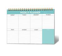 Getvow Weekly Planner Notepad - 7" x 10" Weekly Pad Organizers Habit Tracker Journal for Man & Women, 52 Sheets, 100gsm Paper, Undated Weekly To Do List Notepad with Your Life, Teal