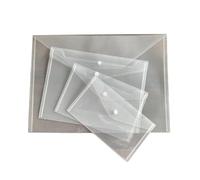 GEU 20 Pcs A6 Plastic Wallet, Small Clear Document Folders with Popper Waterproof Transparent Plastic Envelope Files Snap Button for School Home Office Travel Paperwork Organization, 16x11.5 cm