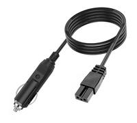 GEU 2M Car Refrigerator Power Cord 12v Car Cooler Box Cars Replacement Cable Mini Fridge Auto Cooler Cool Box Power Lead Cable Charger Power Adapter Extension Cord 2 Pin Plug in Cigarette Lighters