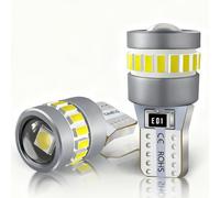 GEU 2Pcs 12V Led Interior Car Lights Bulbs 501 W5W Side Light Bulb, T10 3030 W5W LED Bulbs 6000K Super Bright White Light, LED Replacement Lights CANBUS Error Free for Map Trunk Car Interior