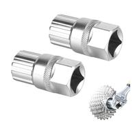 GEU 2Pcs Bicycle Freewheel Remover Carbon Steel Cassette Removal Tool for Mountain Bike Compatible with Shimano Sunrace Sram Dnp 6 7 8 9 10 11 Speed Lockring Bottom Bracket Repair Tool