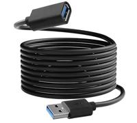 GEU USB 3.0 Extension Cable 5M/16.4FT, Type A Male to Female Extender Cord 5Gbps High Speed, USB 2.0/1.1 Compatible for Mouse, Keyboard, Printer, USB Hub, Hard Drive, TV & PC Port Extension
