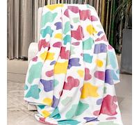 Colorful Throw Blanket for Couch Bed,Cozy Rainbow Blanket for Women Girls,Cute Soft Multi Color Fleece Blanket Gifts Stuff Decor for Teen Girl Boy Birthday