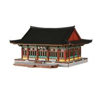 영공방 Geumseonggwan Naju Guesthouse Unpainted Wooden Model Kit 1:160 YM552 | Unpainted laser-cut wood kit of Geumseonggwan, the Naju guest house, 175 x 175 x 95 mm finished, about 3 hours of work.