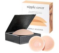 Geunisin Nipple covers for women Breathable Reusable Seamless Hypoallergenic Silicone Pasties Invisible Adhesive Breast Petals Stickers on Bra Skin Friendly Nipple Protection Fit A to D Pink
