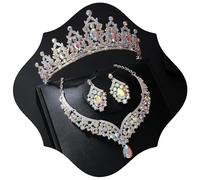 Geurlev Tiaras and Crown set, S, Crystal, Crystal