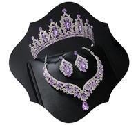 Geurlev Tiaras and Crown set, S, Crystal, Crystal