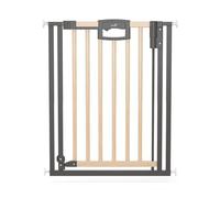 Geuther Easylock Mesh Barrier Natural Brown/Black Size: 68 - 76 cm, Wood + Natural/Silver