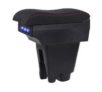 GEUXE Fit For Peugeot 107 Armrest For Toyota Aygo BJ For Citroen C1 Armrest Box Interior Parts Special Storage Box With USB LIGHT Light (Color : A style gray)