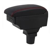 GEUXE Fit For Toyota Yaris Armrest Yaris 2011 2012 2010 2012 2013 Car Armrest Box Car Accessories Central Storage Box Parts (Color : B style red line)