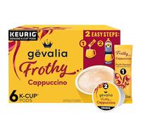 Gevalia Kaffe 2-Step Cappuccino (6 Espresso Coffee Cups & Cappuccino Froth Packets)